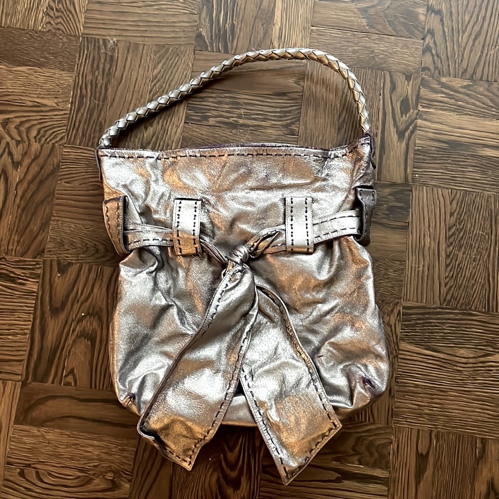 Carlos Falchi metallic handbag
